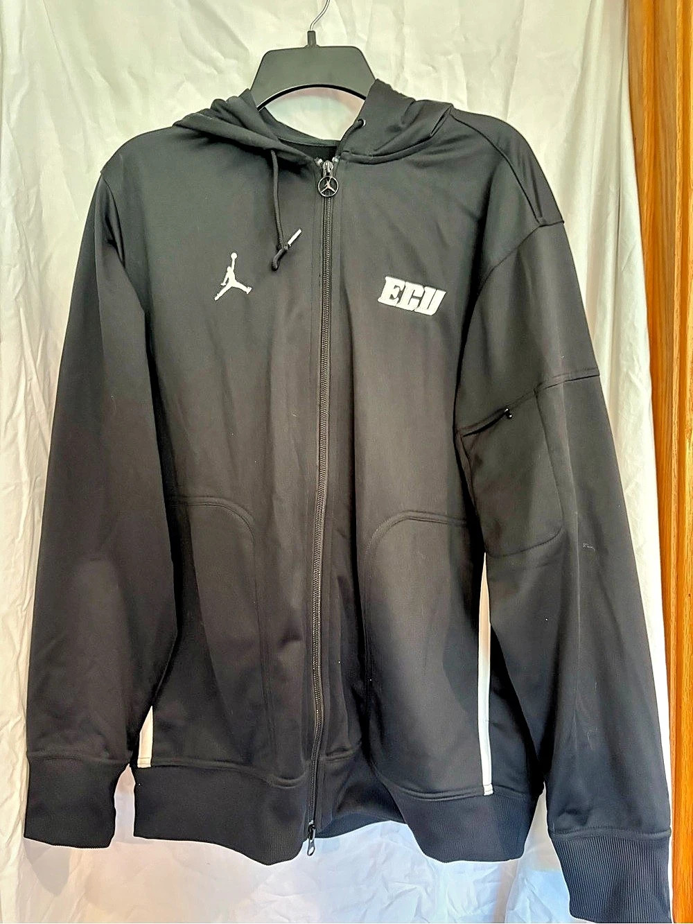 Jordan Men's Black Performance Jacket Size Medium with East Carolina logo